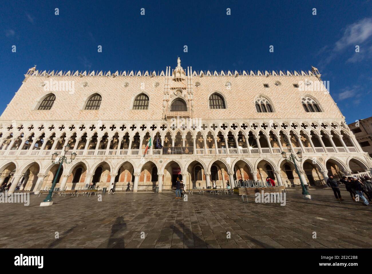 Innenraum des Dogenpalastes (Palazzo Ducale), Panorama des höheren Rathauses, Venedig.`s Stockfoto